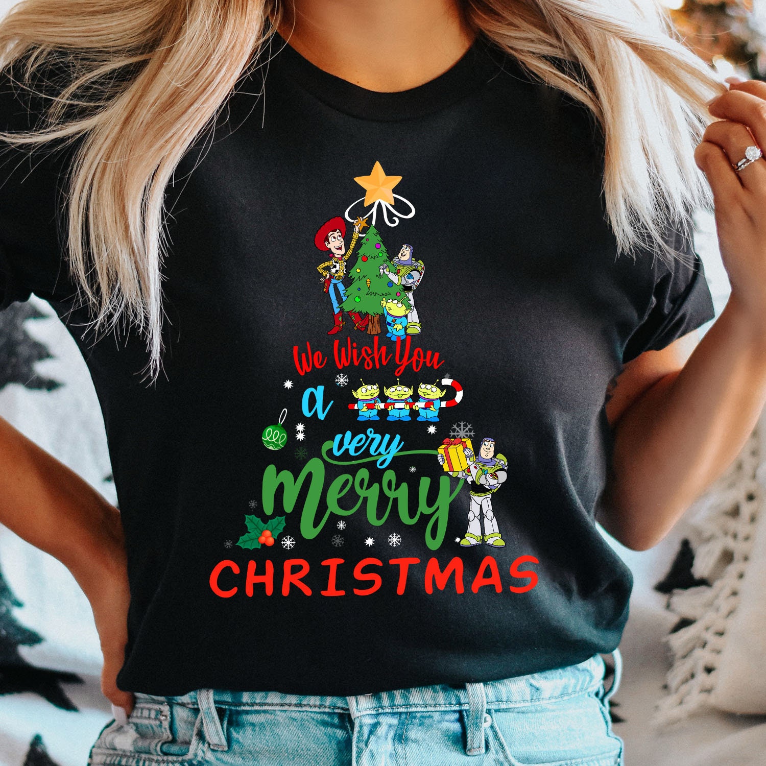 Discover We Wish You A Very Merry Christmas, Toy Story Christmas T-Shirt