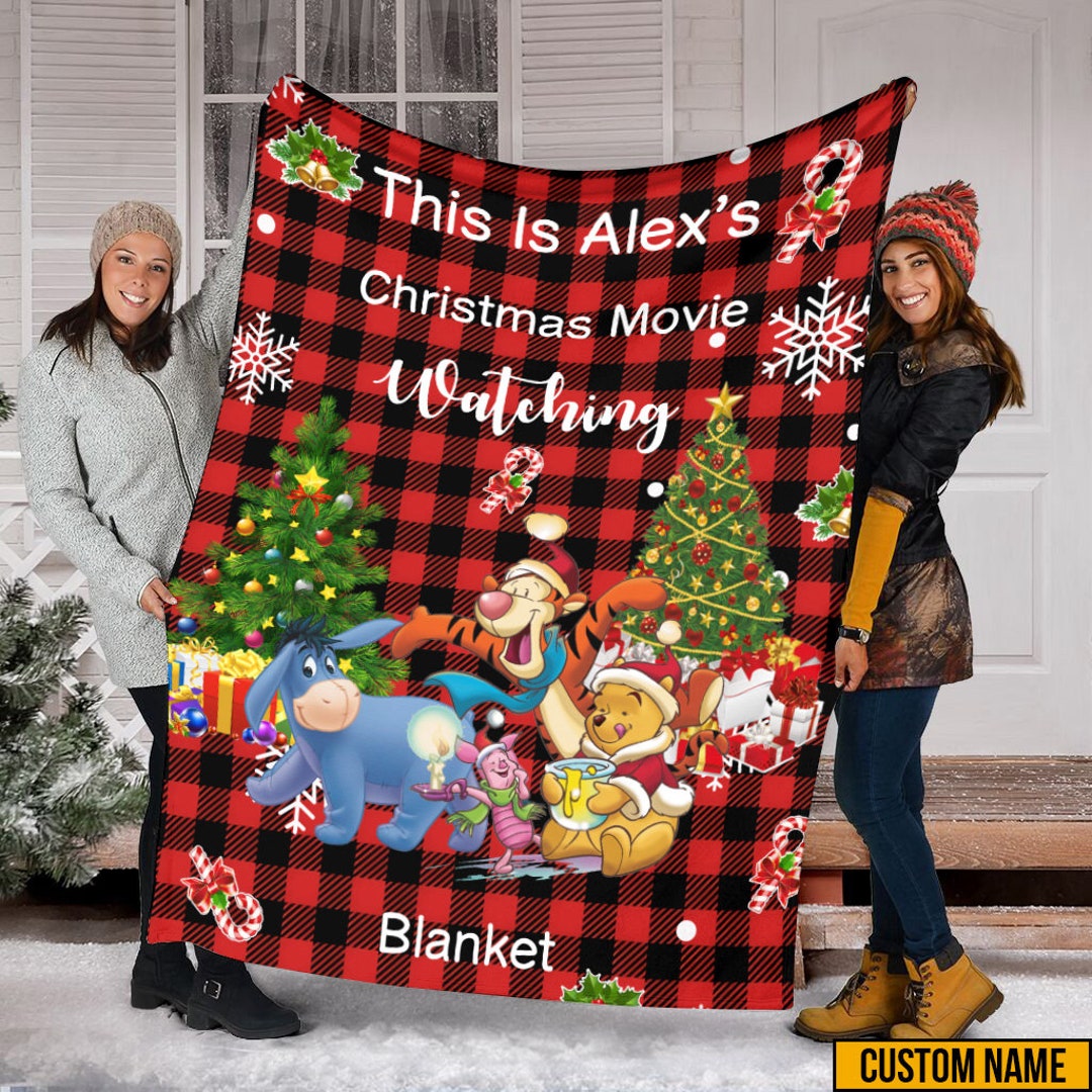 Disney Winnie the Pooh Christmas Blanket Custom Pooh and Etsy