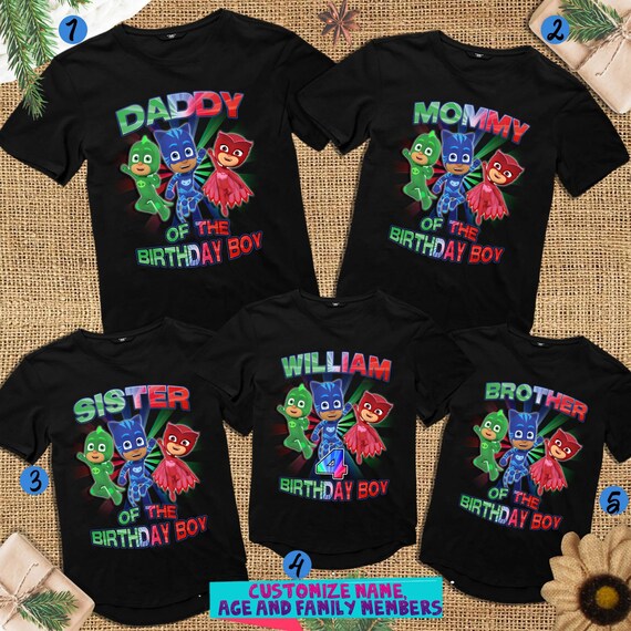 Personalized Pjmask Birthday Pjmask Theme Birthday Boy Etsy