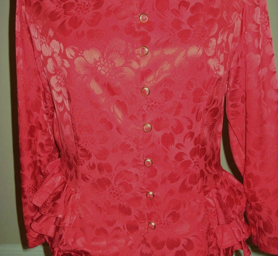 Gorgeous Vintage Red Cocktail Suit (Reserved) - image 4