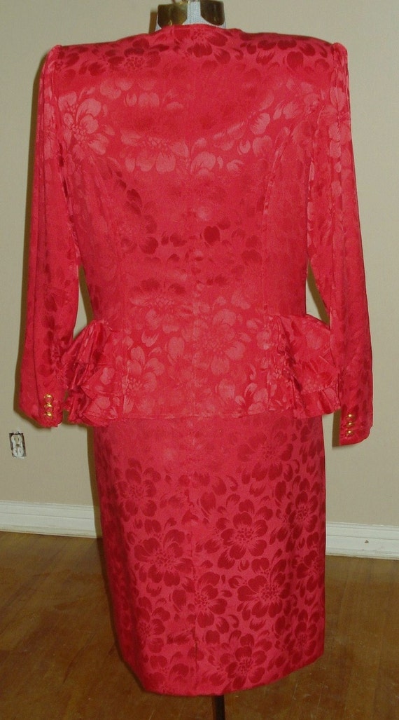 Gorgeous Vintage Red Cocktail Suit (Reserved) - image 5