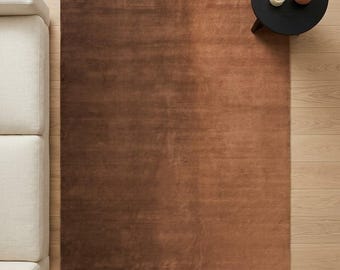 Hand Tufted Wool Ombre Rug, Modern Scandinavian Living Room Carpet