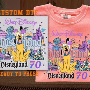 Disneyland 70th Anniversary DTF, Disneyland Resort DTF Transfer Ready For Press, Magic Kingdom, Dtf Prints, Ready To Press, Direct To Film