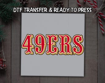 San Francisco 49ers DTF, 49ers Football Design DTF Transfer Ready For Press, Football Fan Gift, Dtf Prints, Ready To Press, Direct To Film