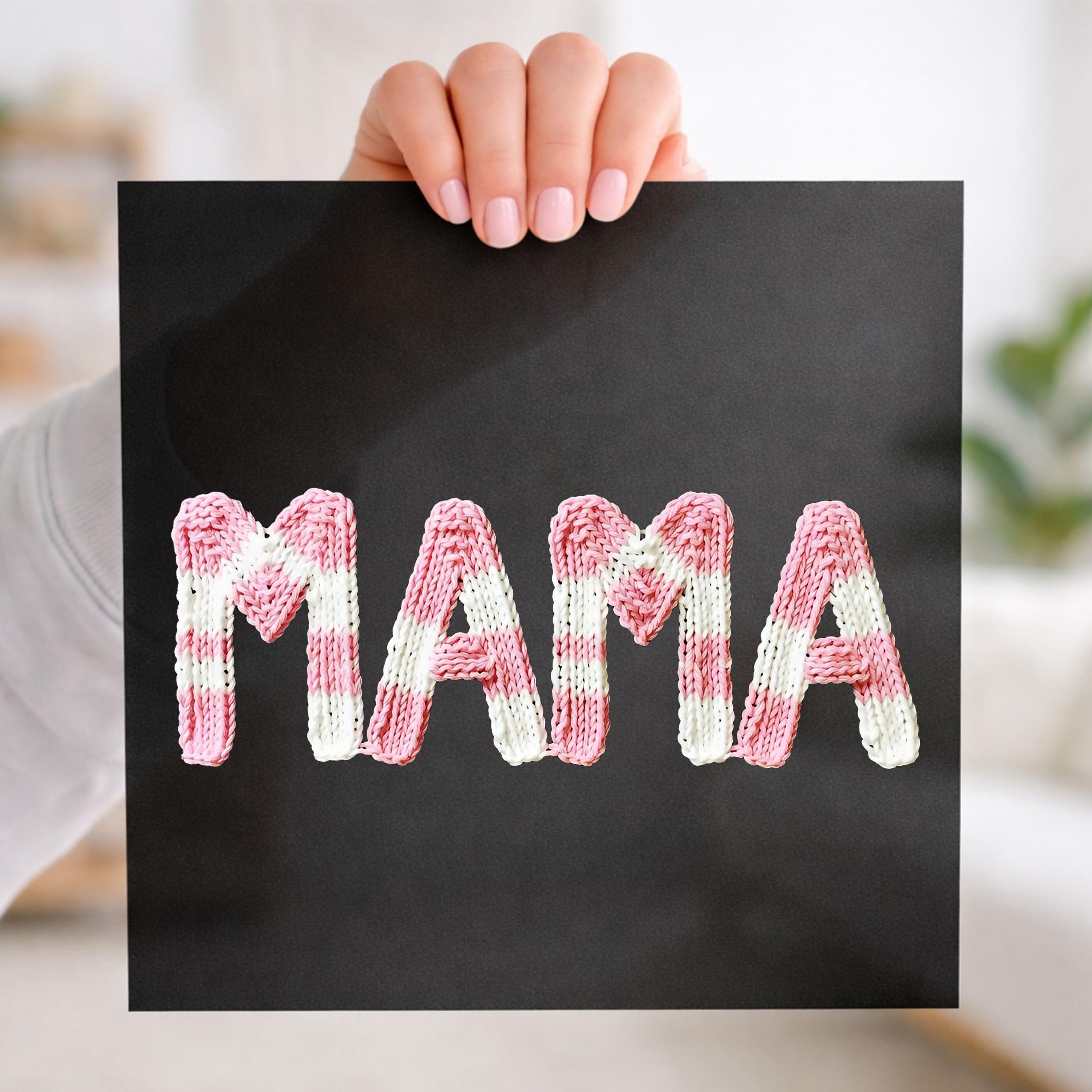 Mama DTF, Pink Checkered Mama Design DTF Transfer Ready for Press ...
