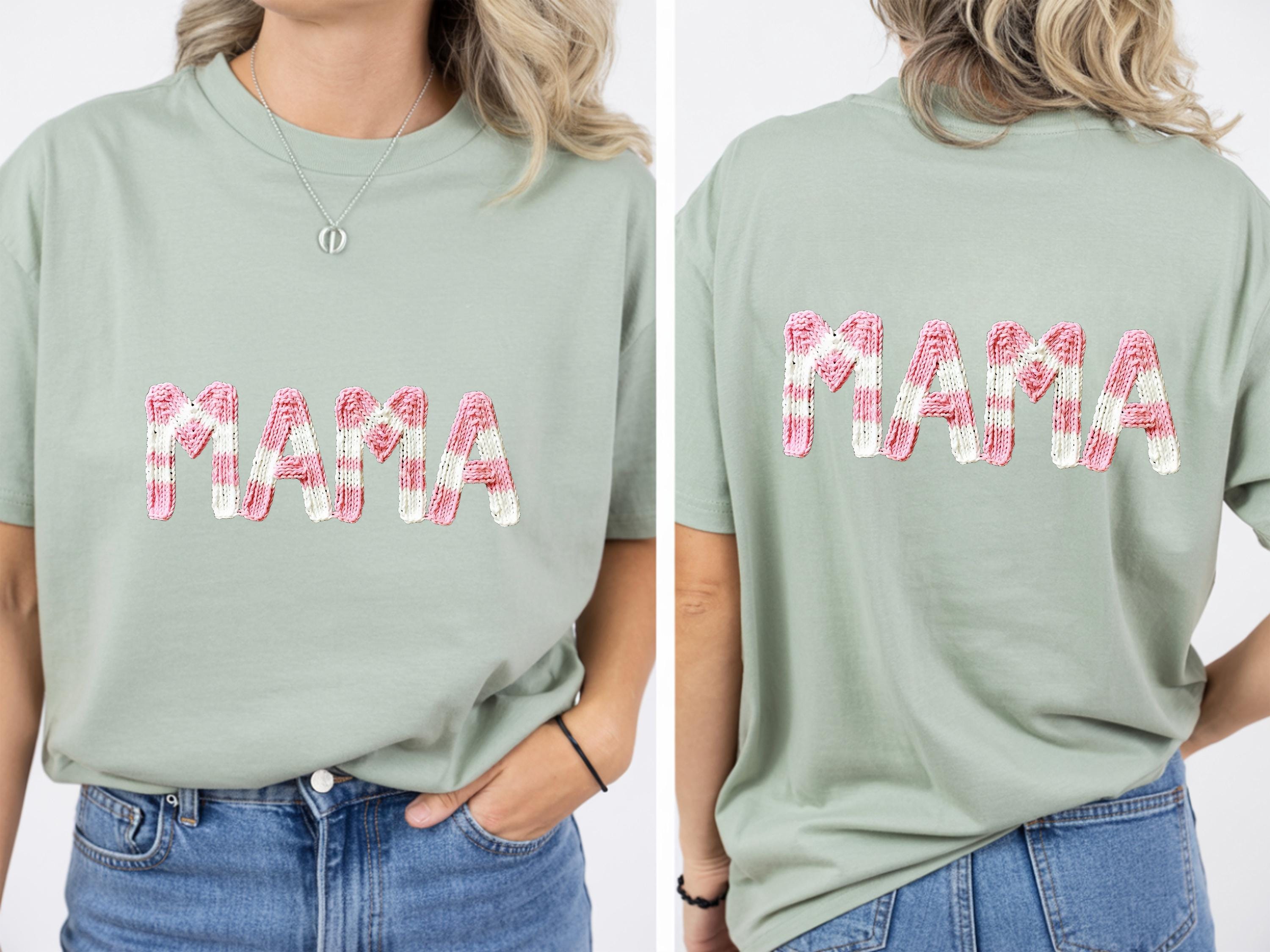 Mama DTF, Pink Checkered Mama Design DTF Transfer Ready for Press ...