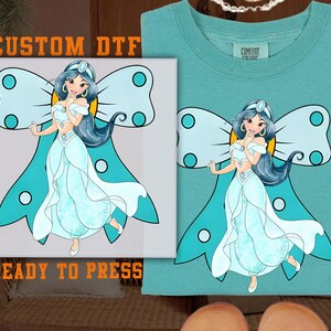 Princess Jasmine DTF, Princess Coquette Bow DTF Transfer Ready For Press, Cute Disney Aladdin, Dtf Prints, Ready To Press, Direct To Film