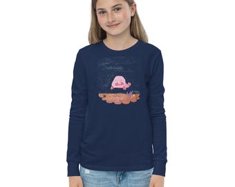 Camiseta de manga larga para niños con pez globo