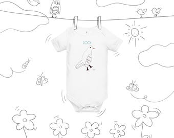 Body de algodón con estampado "Coo" de Baby Dove de manga corta