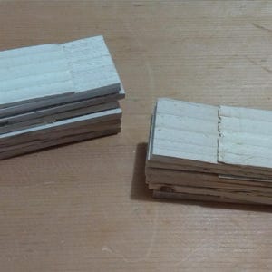 Miniature pine shake Shingles Building materials dollhouse, mailbox decor, birdhouse and crafts