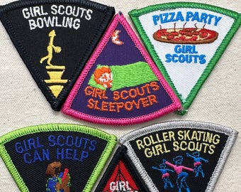 Vintage Girl Scout Pie Segment Fun Patches – 1999 Issue – Pizza party, Theater, Sleepover,  & More - Sold separately