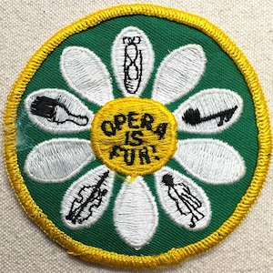 Parche vintage de las Girl Scouts de los años 70: La ópera es divertida