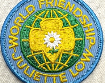 Vintage 1980s Girl Scout Patch: Juliette Low World Friendship – GSUSA - Sold separately