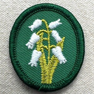 Vintage Troop Crest: Girl Scout Uniform Patch - Lily of the Valley - Sold separately 1979-2010 design