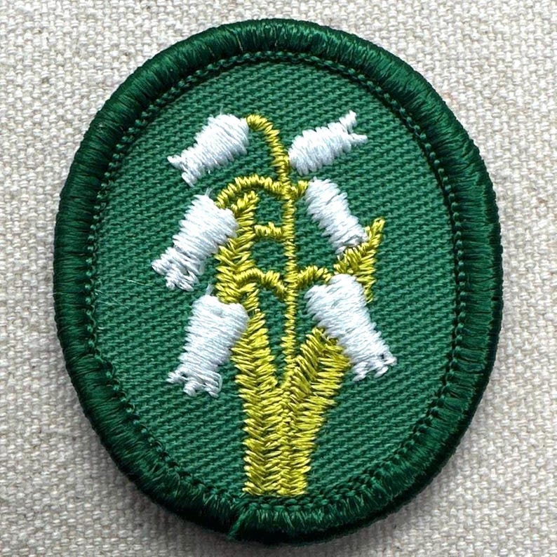 Vintage Troop Crest: Girl Scout Uniform Patch - Lily of the Valley - Sold separately 1979-2010 design