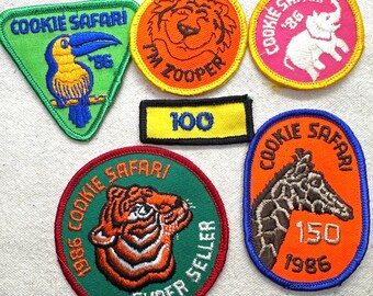 Vintage 1986 Girl Scout Cookie Sale Patches – Sold separately