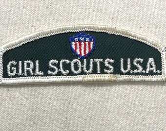 Vintage 1963-1980 Girl Scout Uniform Badge: GSUSA Identification Strip – Cadette/ Senior