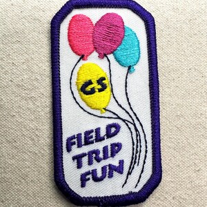 Vintage 1990s Girl Scout Fun Patches: Caroling, Hiking, Field trip - sold separately Field trip fun
