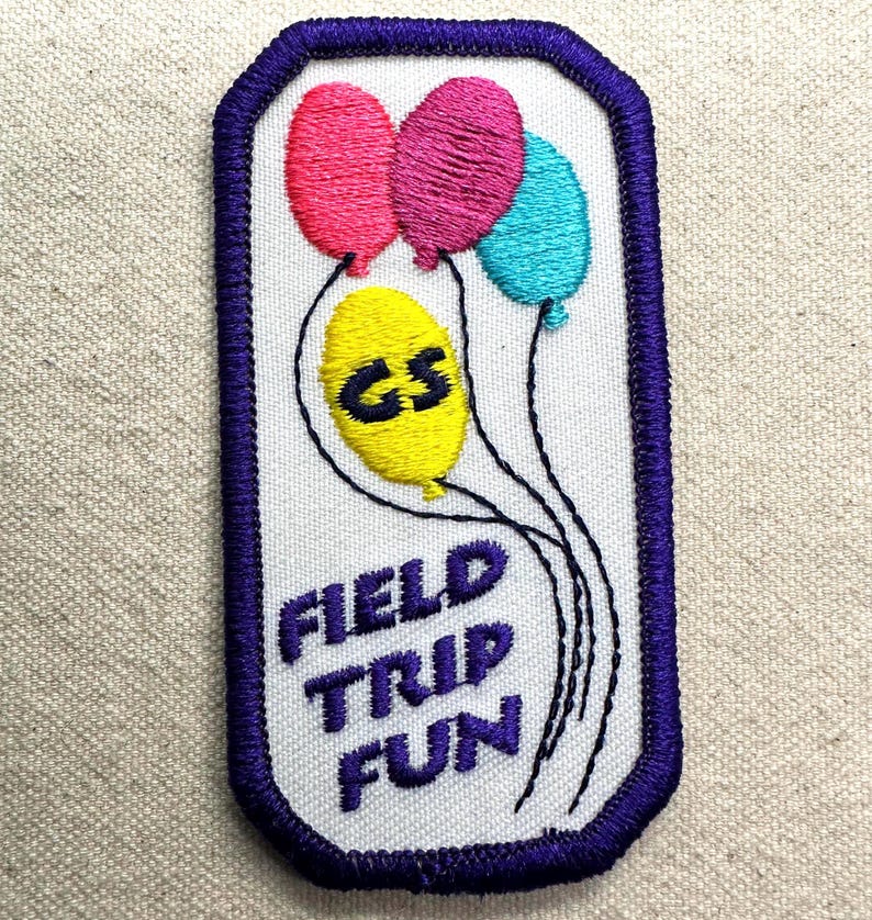 Vintage 1990s Girl Scout Fun Patches: Caroling, Hiking, Field trip - sold separately Field trip fun
