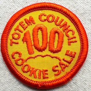 Vintage 1980-1981 Girl Scout Cookie Sale Patches – Totem Council (Washington State) - Sold separately Cookie Sale-100