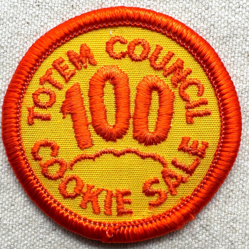Vintage 1980-1981 Girl Scout Cookie Sale Patches – Totem Council (Washington State) - Sold separately Cookie Sale-100