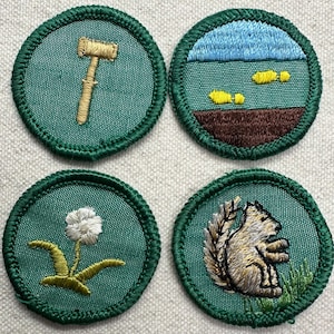 Vintage 1960-1962 Girl Scout Patches:  RETIRED Intermediate Proficiency - Sold separately
