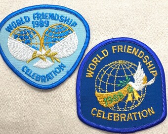 Vintage 1980s Girl Scout Program Patches – World Friendship Celebration - Sold separately