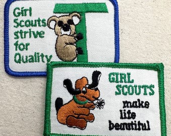 Vintage 1980s Girl Scout Patches: National Program - GSUSA - Plastic Backing - Sold separately