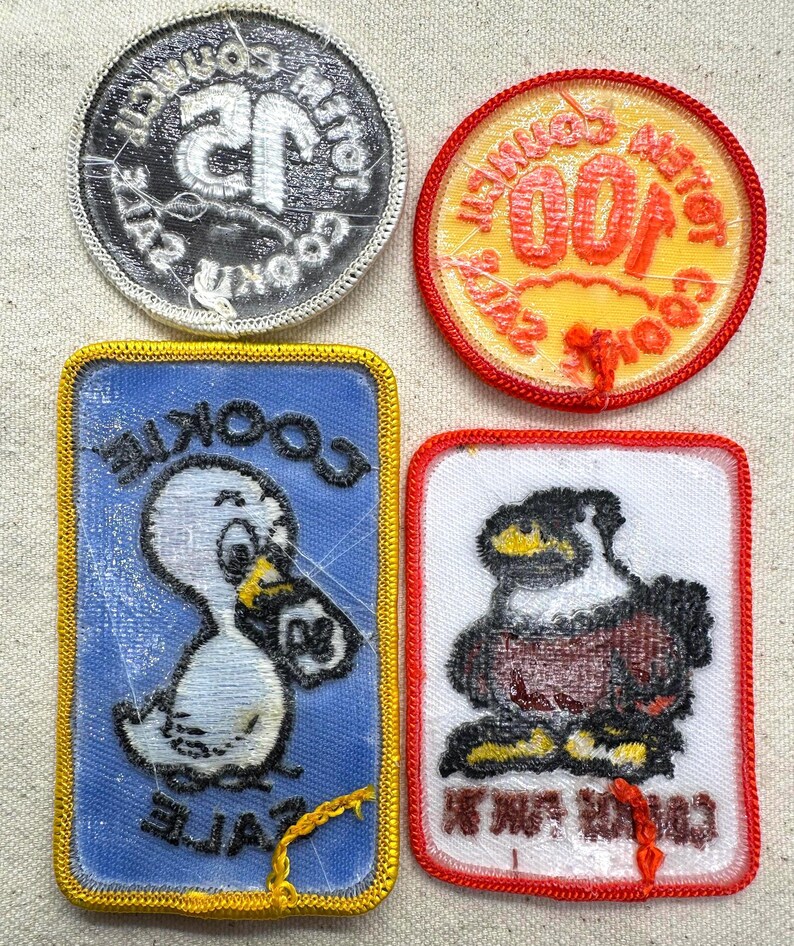 Vintage 1980-1981 Girl Scout Cookie Sale Patches – Totem Council (Washington State) - Sold separately bild 3