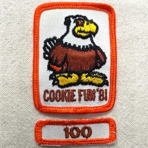 Vintage 1980-1981 Girl Scout Cookie Sale Patches – Totem Council (Washington State) - Sold separately 1981 with 100 rocker