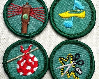 Vintage 1963-1974 Girl Scout Badges: RETIRED Junior Proficiency - Cheesecloth Backing – GSUSA - Sold Separately