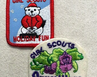 Vintage 1990s Girl Scout Fun Patches: Holiday Fun, Investiture - Sold separately
