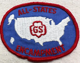 Vintage 1968 Girl Scout Camp Patch: All-States Encampment