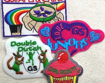 Vintage 2000s Girl Scout Fun Patches: Arts Crafts, I Love GS Juniors and more – Sold Separately