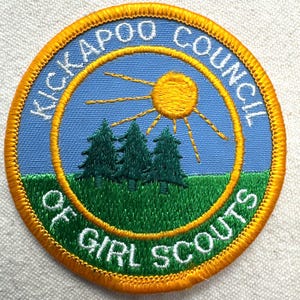 Vintage Girl Scout Council Patch – Kickapoo Council (Illinois) - Obsolete
