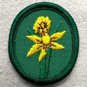 Vintage Troop Crest: Girl Scout Uniform Patch - Daffodil - Sold separately 1979-2010 design