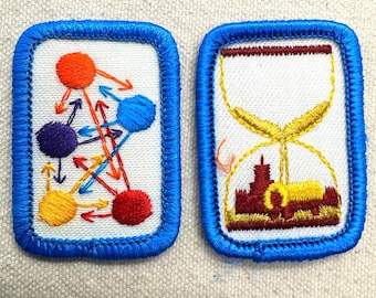 Vintage 1980-1996 Girl Scout Retired Interest Project Patches – Cadette/Senior – Worlds of People (Blue Border) - Sold separately