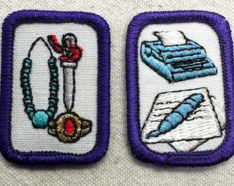 Vintage 1987-1996 Girl Scout Patches – Retired Interest Project Patches – Cadette/Senior – Worlds of Arts - Sold separately