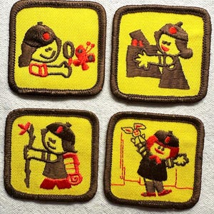 Vintage 1985 Girl Scout Patches: Brownie Activities - Sold separately