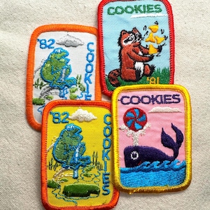 Vintage 1980s Girl Scout Cookie Sale Patches: Burry Foods - Sold Separately