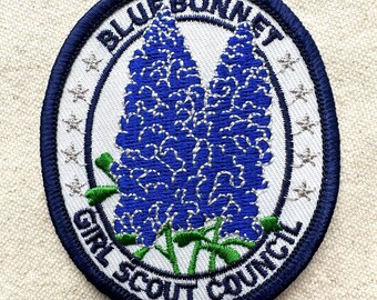 Vintage Girl Scout Council Patch – Bluebonnet GSC (Waco, Texas)