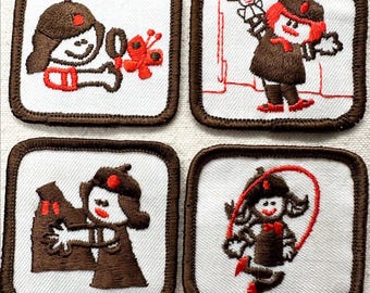 Vintage 1982-1984 Girl Scout Brownie Patch – Be A Discoverer, Puppeteer, Be A Ready Helper, Jumping Rope  - Sold Separately