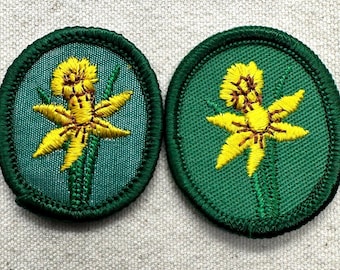 Vintage Troop Crest: Girl Scout Uniform Patch - Daffodil - Sold separately