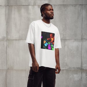 T-shirt de joueur de donjon RPG du JCC || T-shirt unisexe graphique épais surdimensionné | vêtements de monstres de duel | Pont supérieur ou matrice | Streetwear