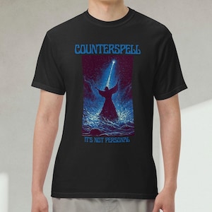 Dark Fantasy Magic Shirt – Counterspell Gothic Tee – Black Mage MTG Top – Arcane Spell Shirt – Aesthetic Gamer Gift - Wizard Meme Apparel