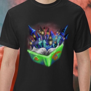 Camiseta Toon World – Ropa urbana retro Y2K de YuGiOh – Camiseta de libro de dibujos animados con aerógrafo – Regalo nostálgico divertido de Duel Monster – Estilo anime Vaporwave