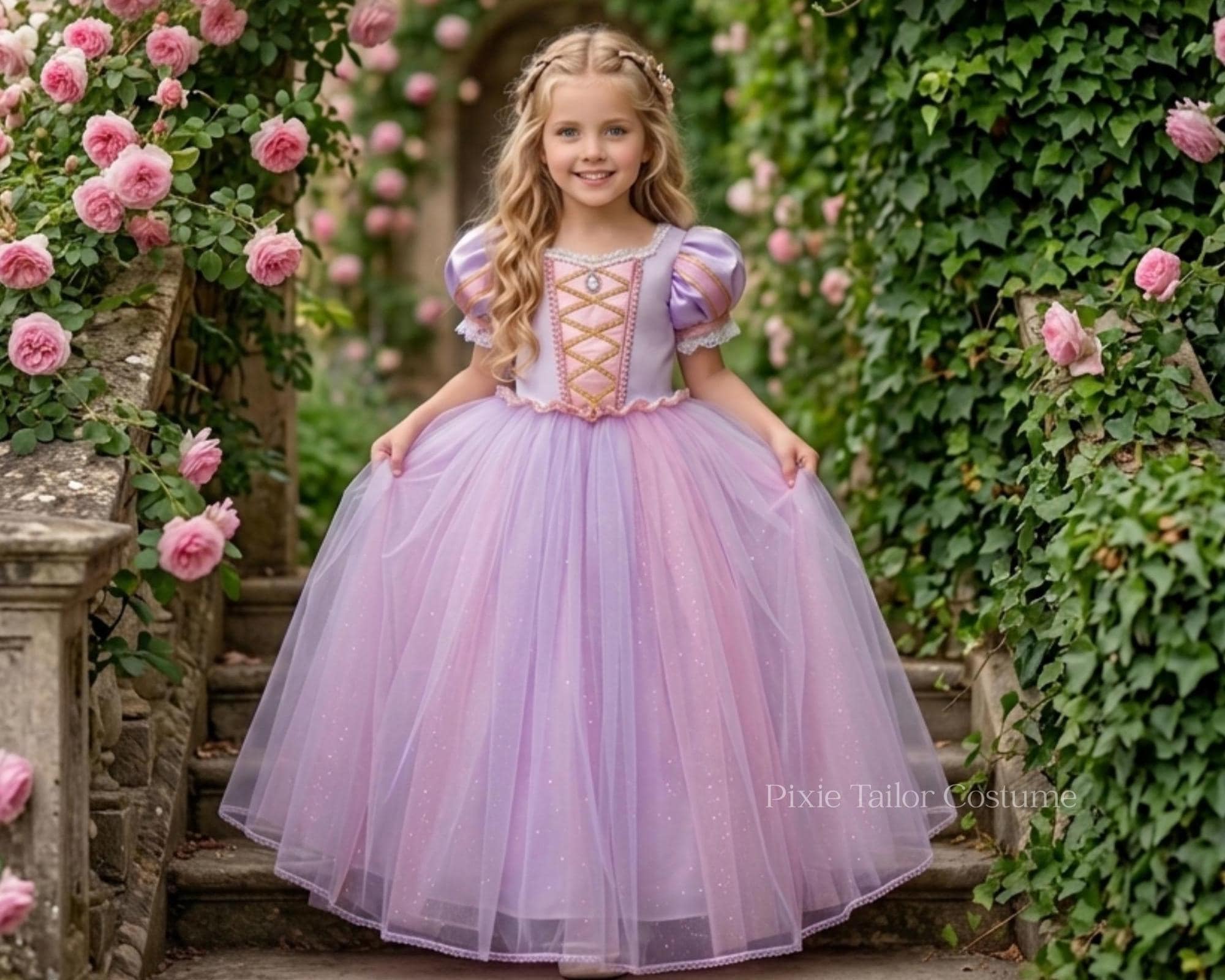 open lace back dress Portrait Collection Rapunzel Gown – Only Little Once main image 0