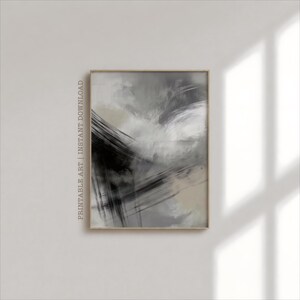 Modern Abstract Wall Art Set of 3 Prints Abstract Brushstrokes ...