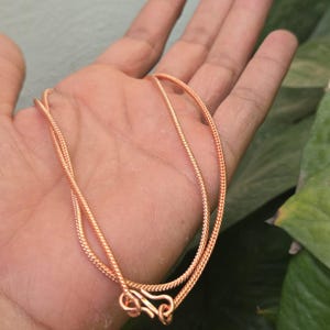 Rope Copper Chain necklace Pure Copper Wheat chain Solid jewelry Chain Gift for Viking jewelry Eco friendly chain Antiqued Copper
