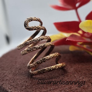 Copper Wrap ring, Splint Ring, Arthritis finger splint ringHealing copper gift jewelry.